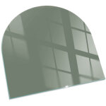 Plaque carr�e de protection de sol en verre tremp� pour chemin�e et po�le � bois pare - feu contre les ...