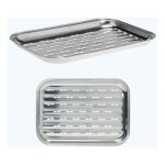 Plaque de cuisson en acier inoxydable, environ 35 x 24, 5 cm (1 pièces) Plaque de cuisson en acier inoxydable, environ 35 x 24, 5 cm (1 pièces)