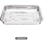 Plaque de cuisson en acier inoxydable 41, 5 x 30 cm
