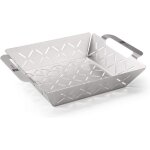 Plaque de cuisson carre en acier inoxydable, bbq barbecue bac de fuite, grill panier grill outils de ...