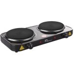 Plaque de cuisson �lectrique 2 feux 2000 noir little balance 8857