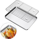 Plaque de cuisson avec grille. plaque de cuisson rectangulaire en acier inoxydable. perfor�e. dimensions ...