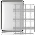 Plaque de cuisson avec grille de refroidissement: un lot plaques et grilles pour cuisson au four en acier ...