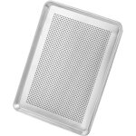 Plaque de cuisson perfor�e en aluminium, 45 x 33 x 2, 5 cm