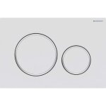Plaque de d�clenchement double geberit sigma20 : laque blanche mate, rev�tement facile � nettoyer, chrome ...