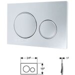 Pour plaque de dclenchement geberit sigma20 pour rinage double touche: blanc, chrom brillant (115. ...