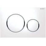 Pour plaque de d�clenchement geberit sigma20 pour rin�age double touche: blanc, chrom� brillant (115. ...