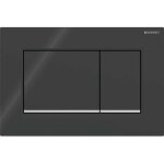 Plaque de d�clenchement wc geberit sigma20 (ex sigma30) square pour rin�agedouble touche: noir. chrom� ...