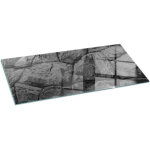 Plaque d�corative de sol avec impression sous chemin�e protection et design motif pierre naturelle 125x50 ...