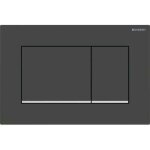 Plaque de commande double geberit sigma30, noir mat / chrome (115. 883. 14. 1)