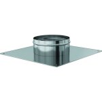 Plaque d'�tanch�it� carr�e en inox - pour tubage flexible 150 mm