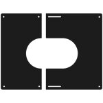 Sivac - plaque de finition carr�e noire � 200 mm