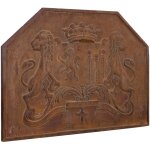 Plaque en fonte fronton avec emblème pour cheminée panneau de cheminée pare - étincelles grille de protection ... Plaque en fonte fronton avec emblème pour cheminée panneau de cheminée pare - étincelles grille de protection ...