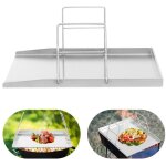 Plaque de gril 400x300x4mm acier inoxydable plancha top qualit neuf massif