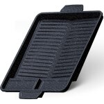 Plaque de gril r�hausse pour r�chaud � gaz, po�le grill antiadh�sive pour r�chaud de camping, plancha ...