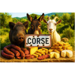 Plaque m�tal corse produits du terroir