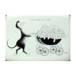 Plaque mtal publicitaire 15x. 21cm plate les chats par dubout : famille nombreuse.