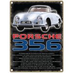 Plaque mtal publicitaire 20x30 cm plane : porsche 356