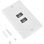 Plaque murale double usb 2. 0 pour plaque murale � fixation murale montage mural chargeur secteur usb ...