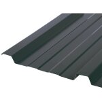 Plaque nervur�e acier galvanis� laqu� 900 / 25 - coloris - gris anthracite ral 7016, epaisseur - 0. 5 ...