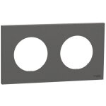 Plaque odace gris basalte 2 postes (s904704)