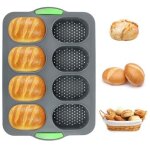 Plaque  pain, moule  pain en silicone moule baguette four, moule perfor antiadhsif pour le pains ...
