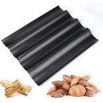 Plaque � pain perfor�e 4 baguettes plaque moule anti - adh�sif r�versible pour biscuits patisserie