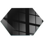 Plaque pare - feu en verre tremp� pour chemin�e protection du sol contre la chaleur couleur graphite ...