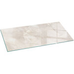 Plaque pare - feu en verre tremp� pour chemin�e protection du sol contre la chaleur motif marbre naturel ...