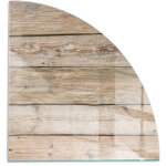 Plaque pare - feu en verre tremp� pour chemin�e protection du sol contre la chaleur texture de planches ...