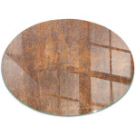 Plaque pare - feu en verre tremp� pour chemin�e protection du sol contre la chaleur texture rouill�e ...