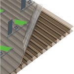 Plaque polycarbonate alv�olaire 6mm bronze 3500x500mm