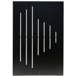 Plaque de protection murale verticale d�co traits acier l. 80 x h. 120 cm gavrel edilinox