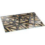 Plaque de protection de sol en verre tremp� pour chemin�e ou po�le � bois pare - feu contre les �tincelles ...