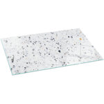 Plaque de protection de sol en verre tremp� pour chemin�e ou po�le � bois pare - feu contre les �tincelles ...