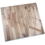 Plaque de protection de sol en verre tremp� pour chemin�e ou po�le � bois pare - feu contre les �tincelles ...