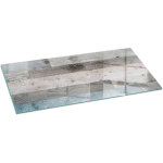 Plaque de protection de sol en verre tremp� pour chemin�e ou po�le � bois pare - feu contre les �tincelles ...