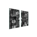Plaque de protection en verre pour po�le � bois 75x52