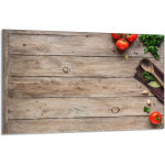 Plaque de protection en verre pour po�le � bois 80x52