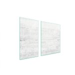 Plaque de protection en verre pour po�le � bois 90x52