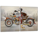 Plaque de protection en verre pour po�le moto 2x40x52