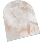 Plaque rectangulaire d�corative de sol avec impression sous chemin�e protection et design motif pierre ...