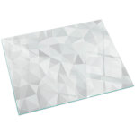 Plaque rectangulaire de protection de sol en verre tremp� pour chemin�e et po�le � bois pare - feu contre ...