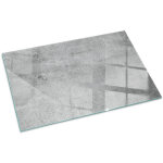 Plaque rectangulaire de protection de sol en verre tremp� pour chemin�e ou po�le � bois pare - feu contre ...