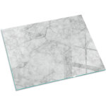 Plaque rectangulaire de sol sous po�le � bois en verre tremp� protection thermique du plancher motif ...