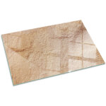 Plaque rectangulaire de sol sous po�le � bois en verre tremp� protection thermique du plancher texture ...