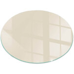 Plaque ronde de protection de sol en verre tremp� pour chemin�e ou po�le � bois pare - feu contre les ...