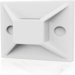 Plaque de serre - c�bles adh�sifs 100 pcs (25 mm x 25 mm) colliers de serrage adh�sifs colliers de serrage ...