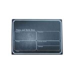 Plaque signaltique en plastique noir bote nominative pour la signalisation du cheval