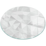 Plaque de sol sous po�le � bois en verre tremp� protection thermique du plancher motif g�om�trique abstrait ...